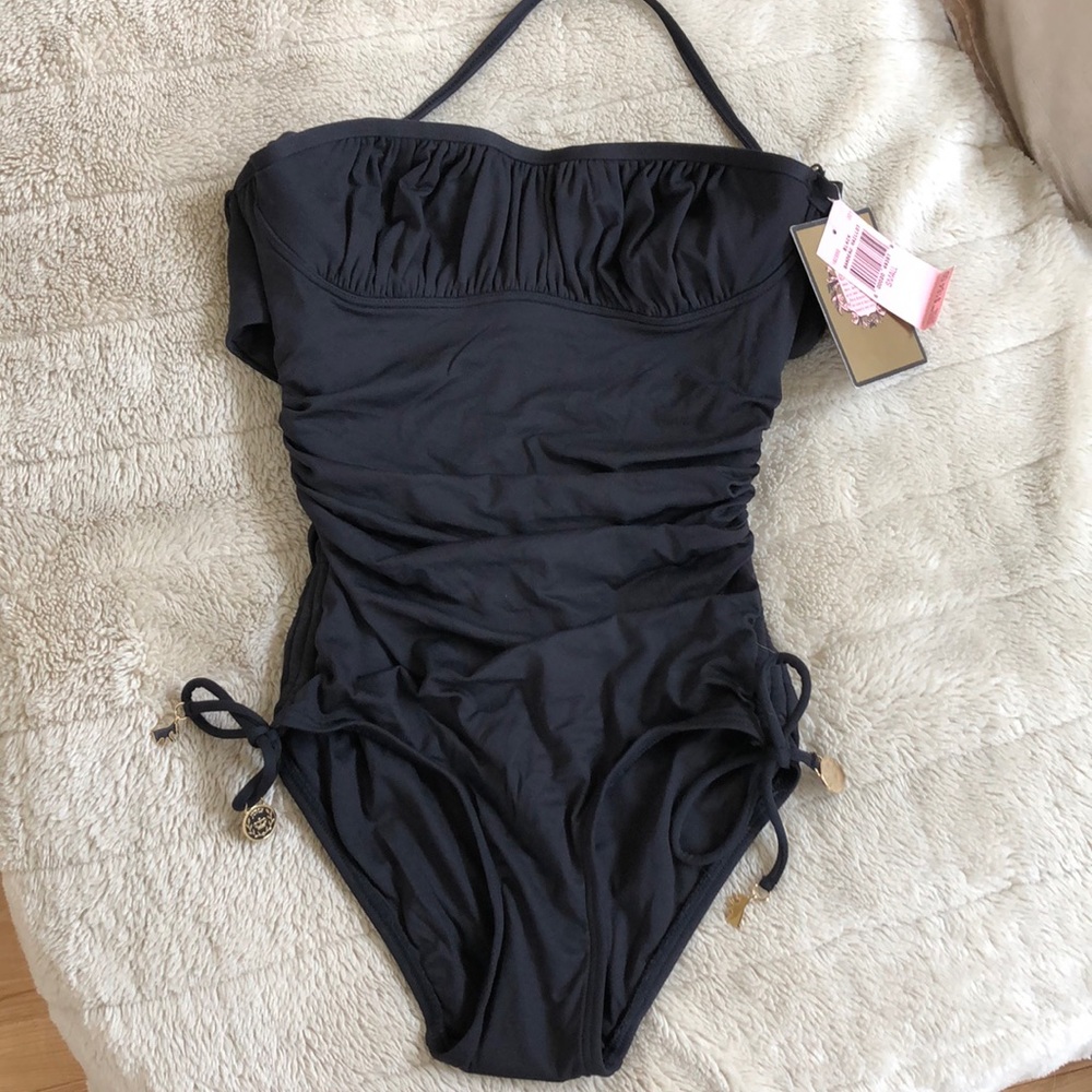 Juicy couture one piece bandeau swimsuit